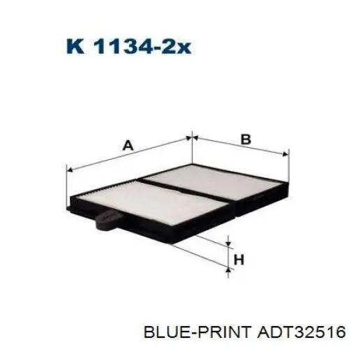 ADT32516 Blue Print filtro habitáculo