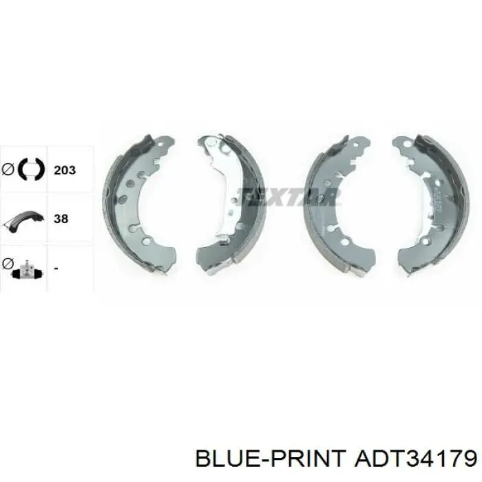 ADT34179 Blue Print zapatas de frenos de tambor traseras