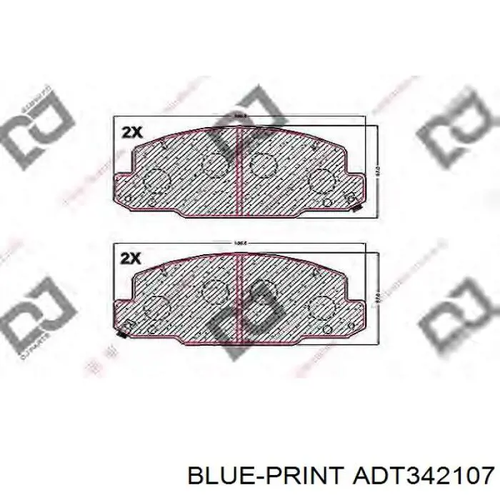 ADT342107 Blue Print pastillas de freno delanteras