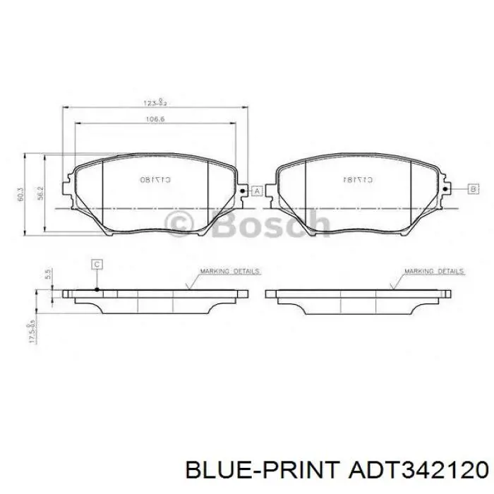 Pastillas de freno delanteras Toyota RAV4 2 XA2