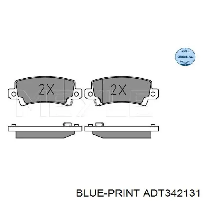 ADT342131 Blue Print pastillas de freno traseras