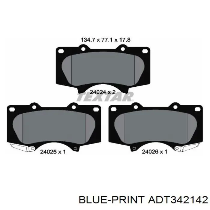 Pastillas freno delanteras Blue Print ADT342142 precio, desde 29,34 EUR