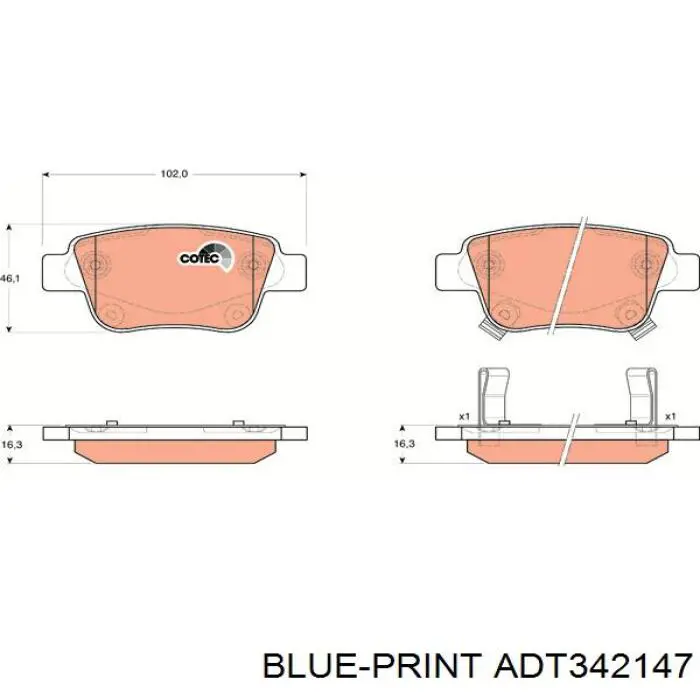 0446658010 Toyota Pastillas freno traseras