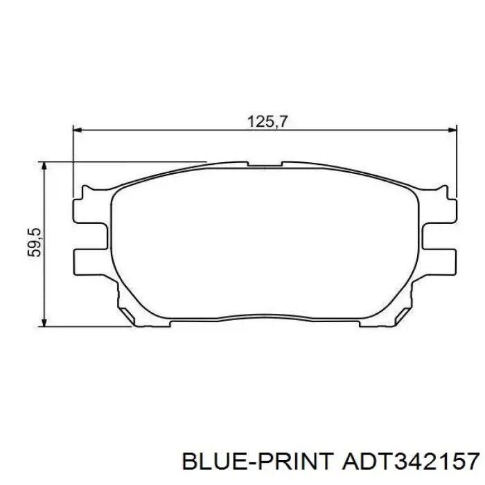 ADT342157 Blue Print pastillas de freno delanteras