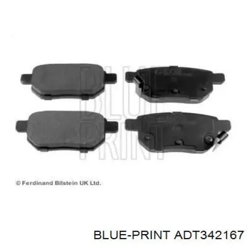 ADT342167 Blue Print pastillas de freno traseras