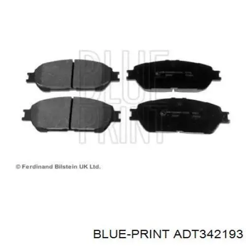 ADT342193 Blue Print pastillas de freno delanteras