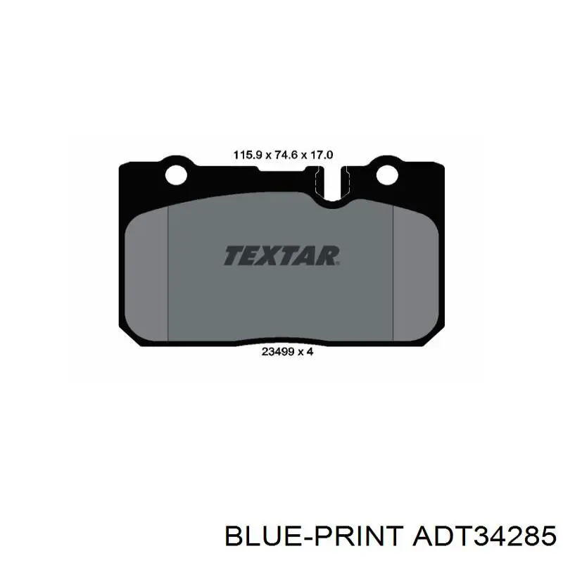 Comprar ADT34285 Blue Print Pastillas delanteras de freno