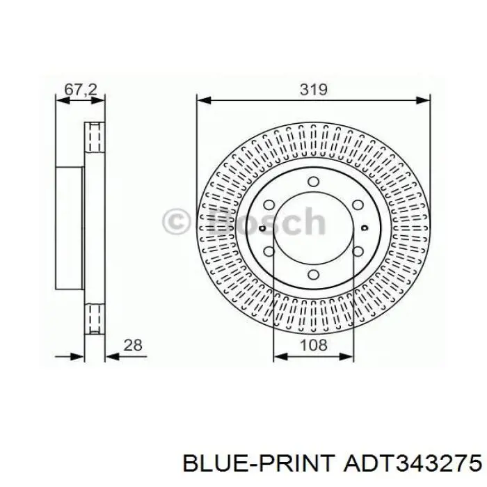 19-4774 Maxgear freno de disco delantero