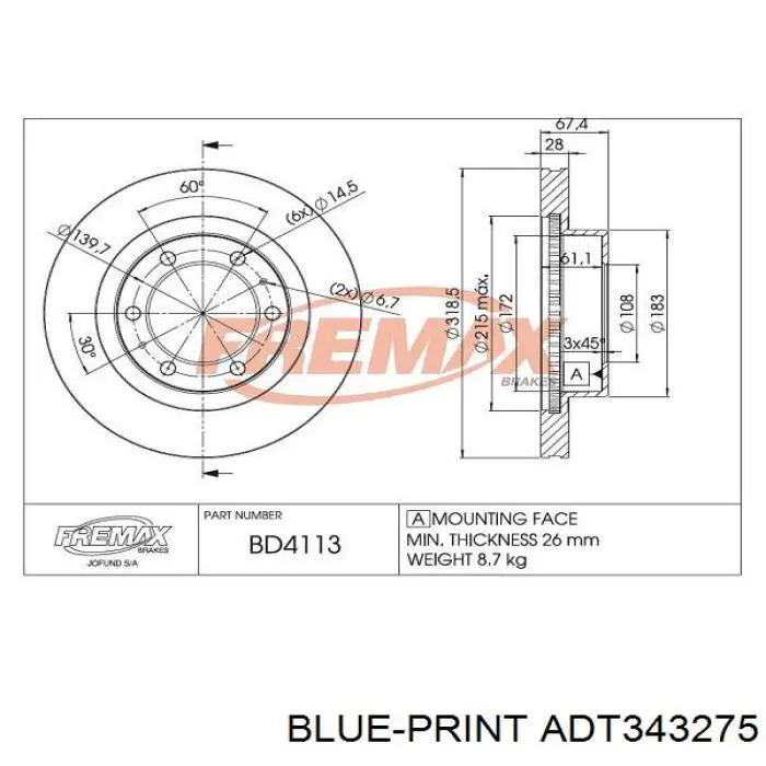09D6171X Brembo Discos