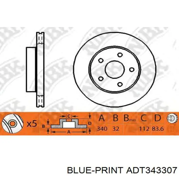 Disco de freno delantero DBA DBA42724S