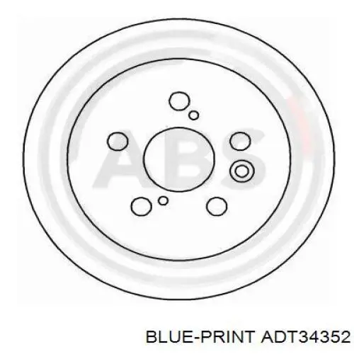 ADT34352 Blue Print disco de freno trasero