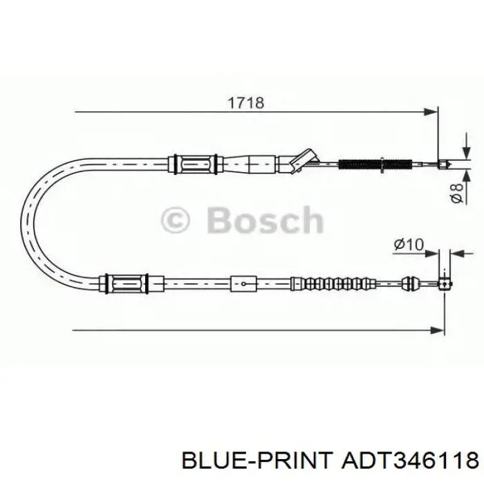 T291A118 NPS cable de freno de mano trasero derecho/izquierdo