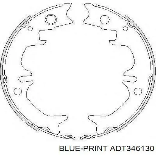 ADT346130 Blue Print cable de freno de mano trasero izquierdo