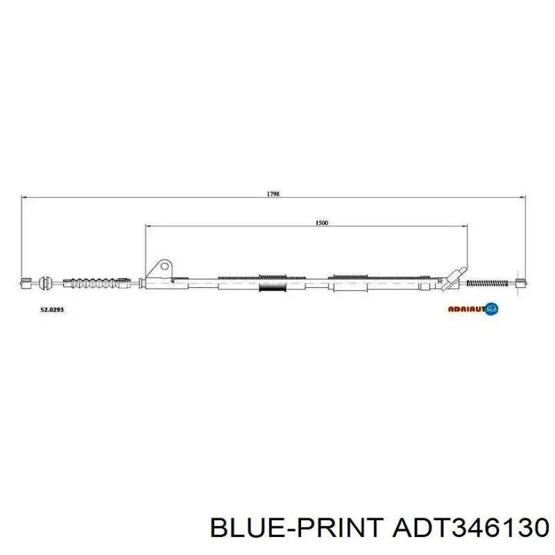 Cable de freno de mano trasero izquierdo Nipparts J16047