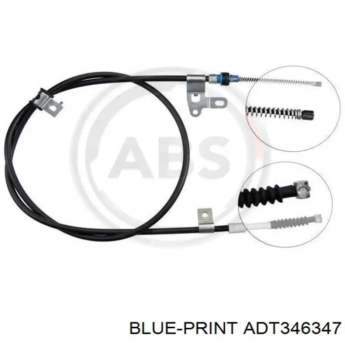 ADT346347 Blue Print cable de freno de mano trasero derecho