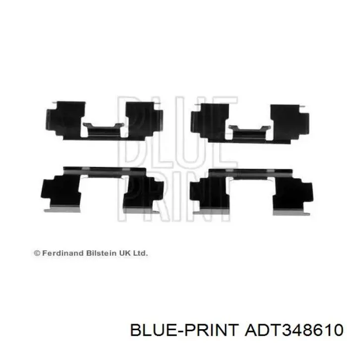 ADT348610 Blue Print conjunto de muelles almohadilla discos traseros
