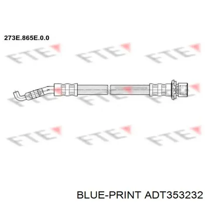 ADT353232 Blue Print latiguillo de freno trasero