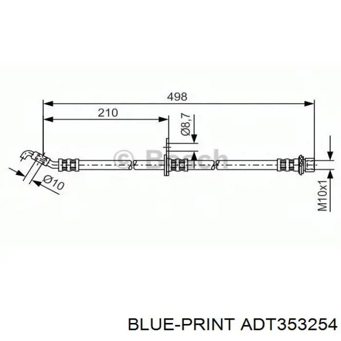 Tubo flexible de frenos trasero derecho para Lexus RX (U3_)