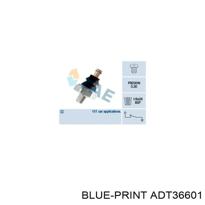 Indicador, presión del aceite Mazda 323 BG