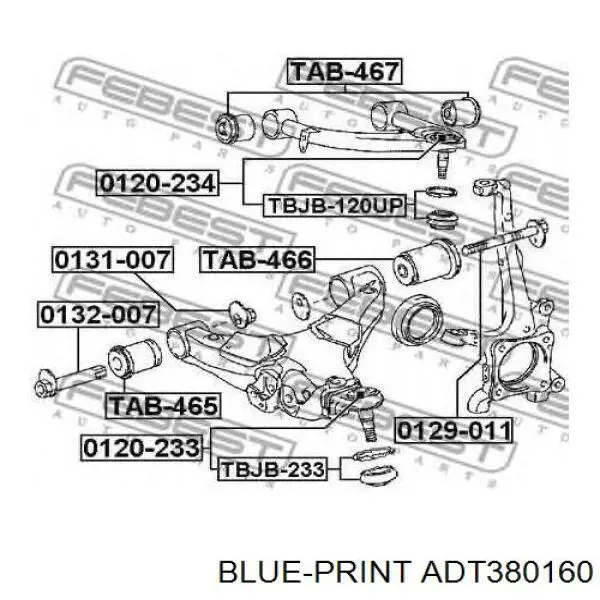 FFD4671 Caster silentblock de suspensión delantero inferior