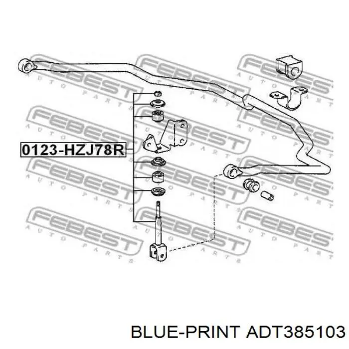 SLS-9086 Kavo Parts soporte de barra estabilizadora trasera