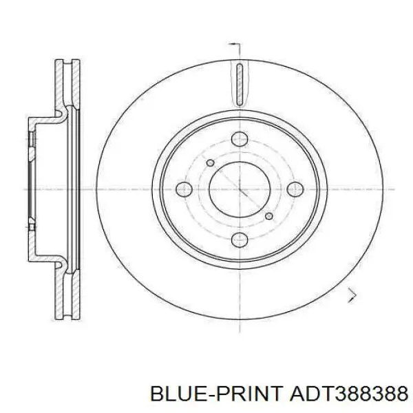 ADT388388 Blue Print muelle de suspensión eje delantero
