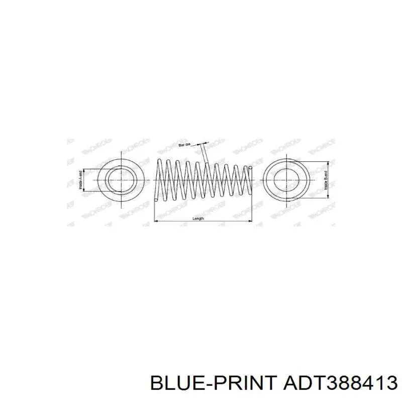 ADT388413 Blue Print muelle de suspensión eje delantero