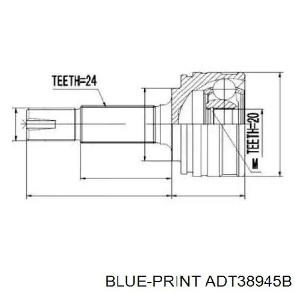 845058 GSP junta homocinética exterior delantera