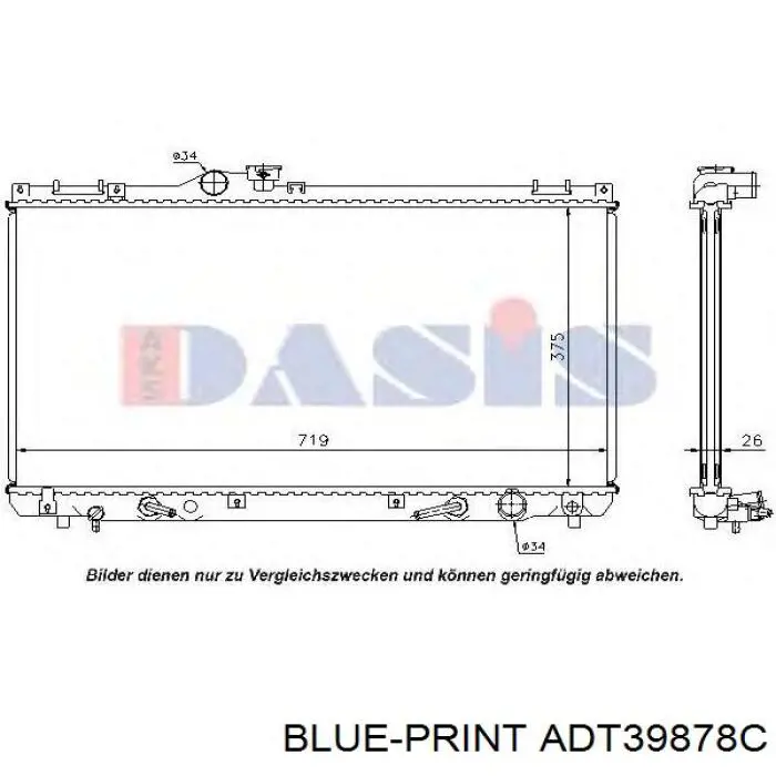 8010082K Polcar radiador refrigeración del motor