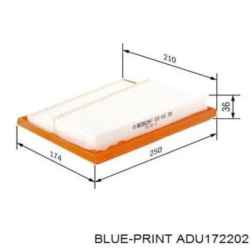 Filtro aire Blue Print ADU172202