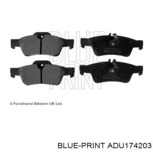 ADU174203 Blue Print pastillas de freno traseras