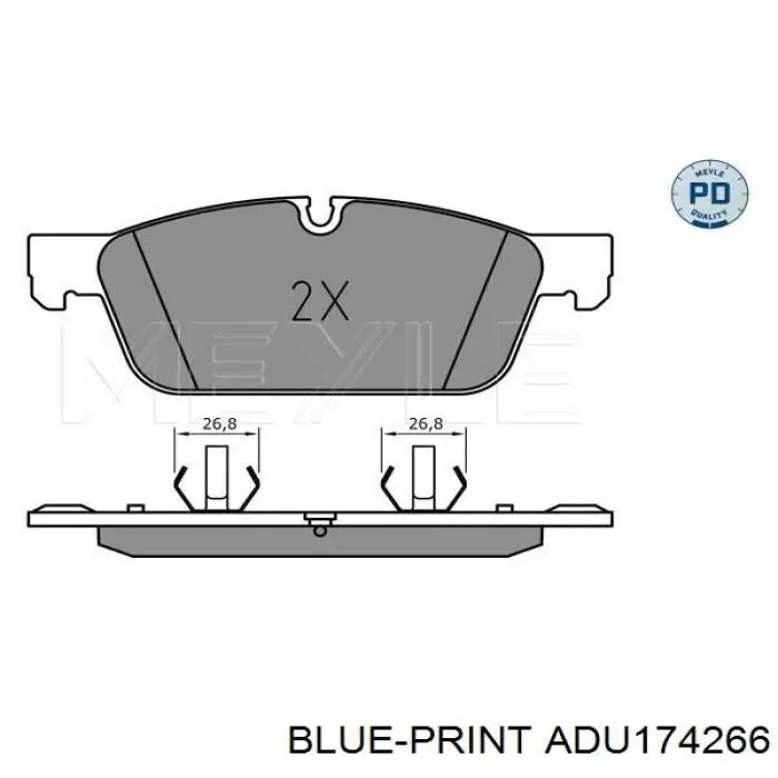 ADU174266 Blue Print pastillas de freno delanteras