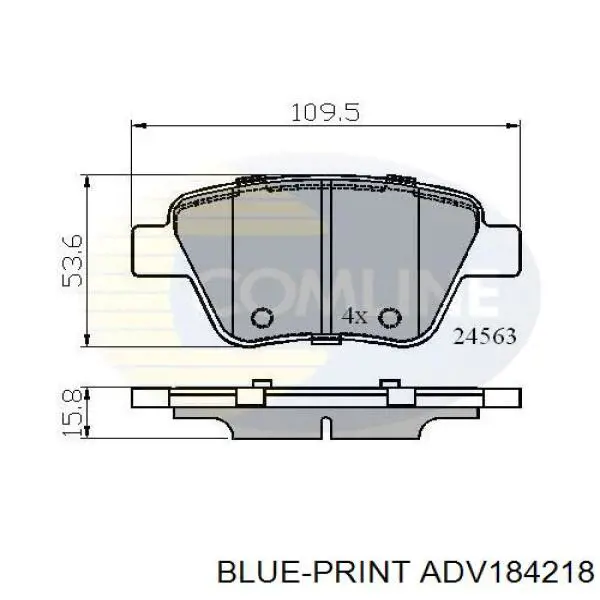 Pastillas de freno traseras BLUE PRINT ADV184218