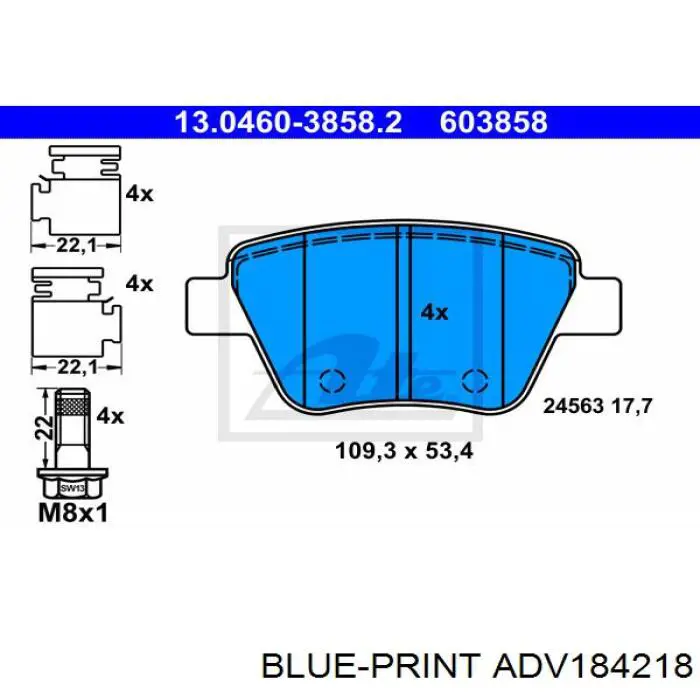 Pastillas de freno traseras Volkswagen Jetta 6 162, 163, AV3, AV2, AY2, AY3