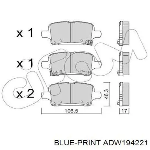 93723939 General Motors pastillas de freno traseras