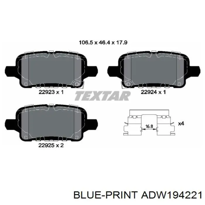 Pastillas traseras de freno General Motors 13527902 precio, desde 31,96 EUR