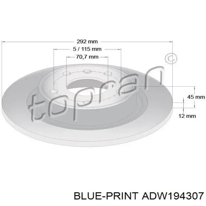 Frenos traseros Blue Print ADW194307