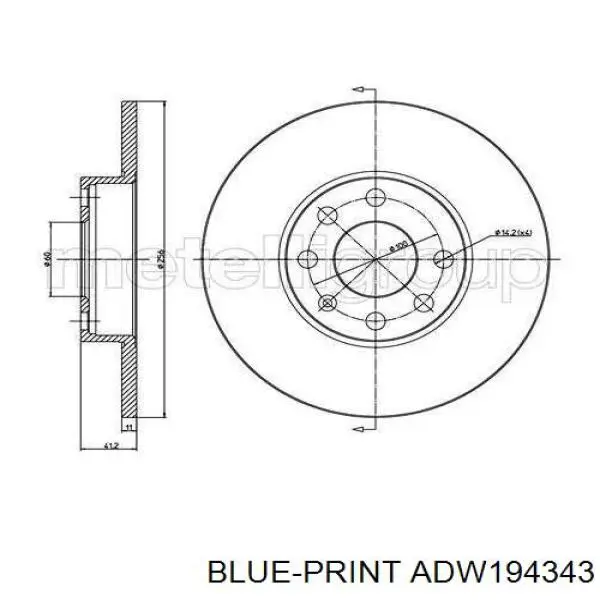 ADC1121 Comline disco de freno trasero