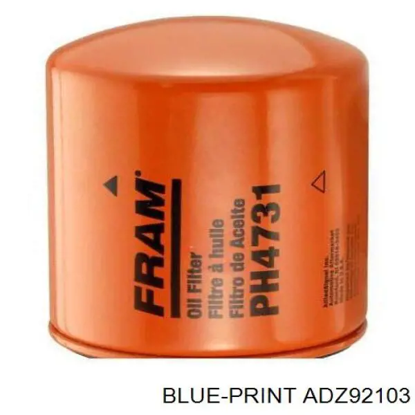 Filtro de aceite motor Blue Print ADZ92103
