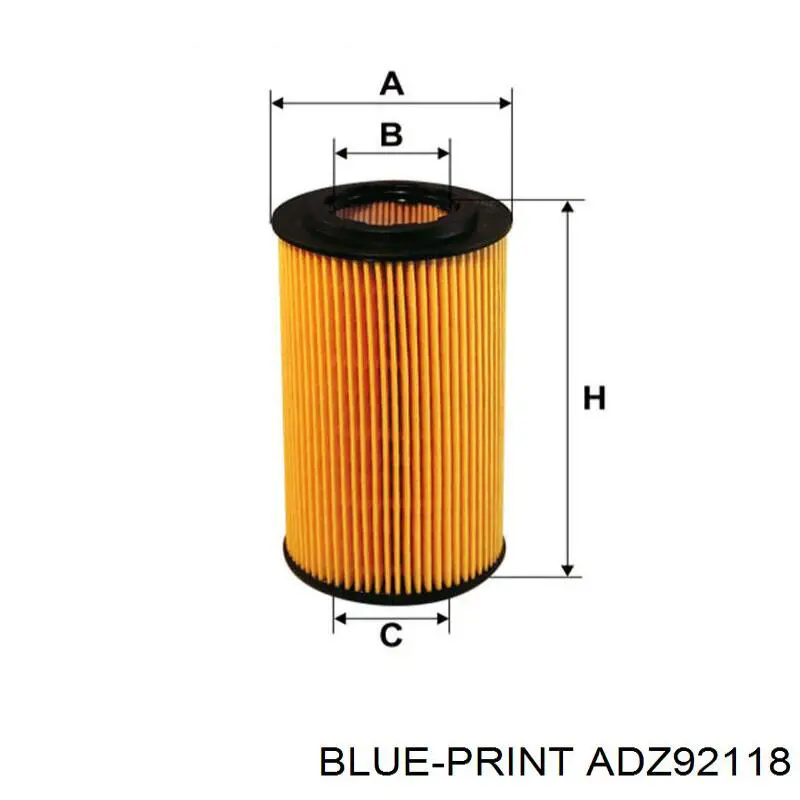 ADZ92118 Blue Print filtro de aceite