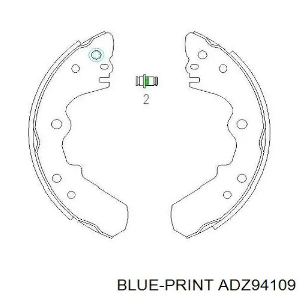 ADZ94109 Blue Print zapatas de frenos de tambor traseras