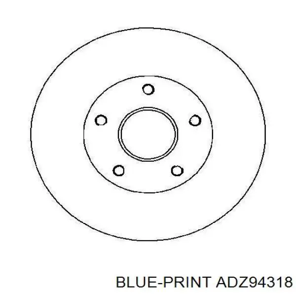 Disco de freno trasero ADZ94318 Blue Print