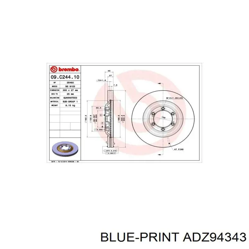 ADZ94343 Blue Print Discos