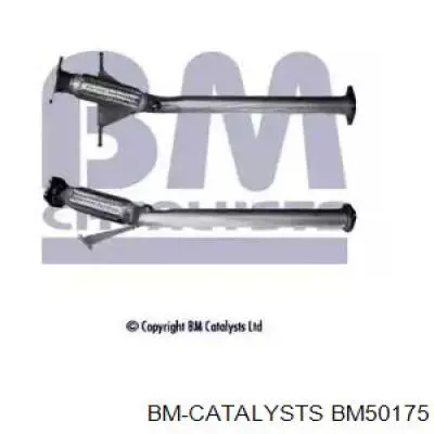 BM50175 BM Catalysts silenciador del medio