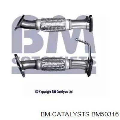 BM50316 BM Catalysts tubo de admisión del silenciador de escape delantero