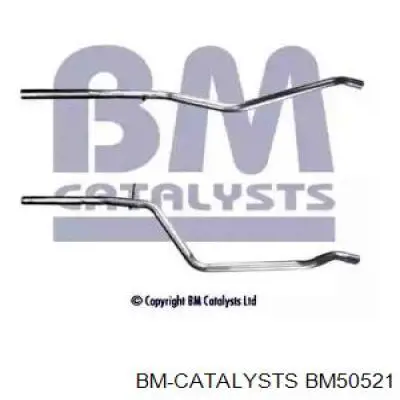 BM50521 BM Catalysts tubo de escape, del catalizador al silenciador