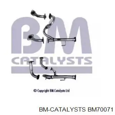 BM70071 BM Catalysts tubo de admisión del silenciador de escape delantero