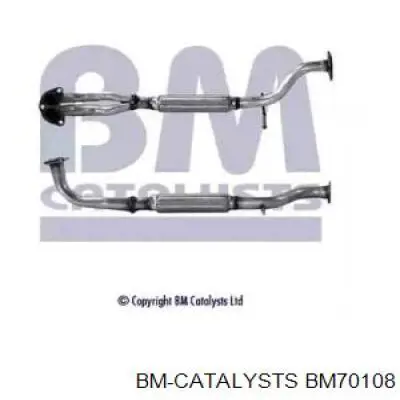 BM70108 BM Catalysts tubo de admisión del silenciador de escape delantero
