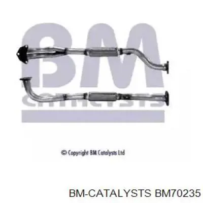 BM70235 BM Catalysts tubo de admisión del silenciador de escape delantero