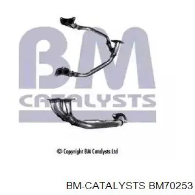 BM70253 BM Catalysts tubo de admisión del silenciador de escape delantero